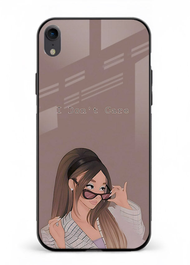 Shades Girl Pose stylish portrait iphone xr glass back cover