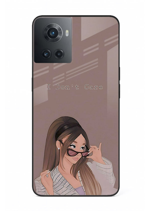 Shades Girl Pose stylish portrait OnePlus 10R glass back cover