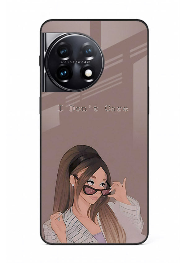 Shades Girl Pose stylish portrait OnePlus 11R glass back cover
