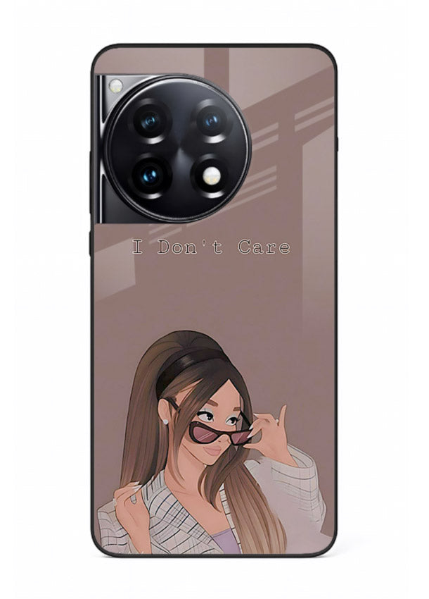 Shades Girl Pose stylish portrait OnePlus 12R glass back cover
