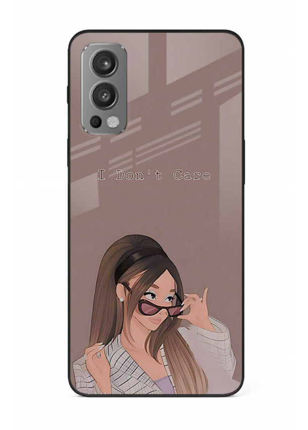Shades Girl Pose stylish portrait OnePlus Nord 2 glass back cover