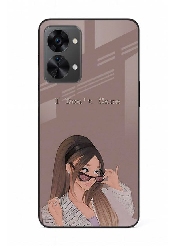 Shades Girl Pose stylish portrait OnePlus Nord 2T glass back cover
