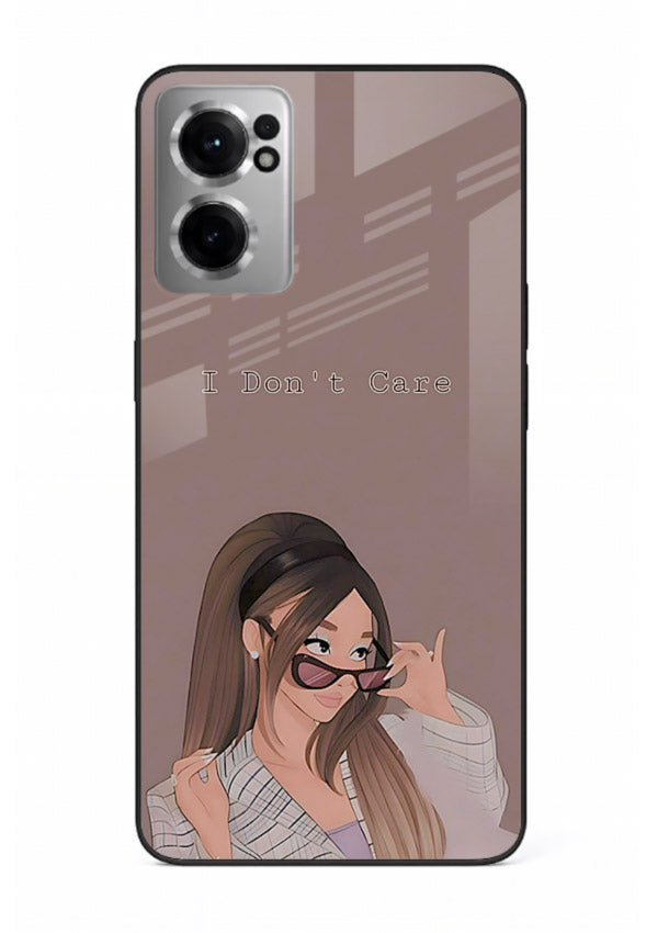 Shades Girl Pose stylish portrait OnePlus Nord CE2 5G glass back cover