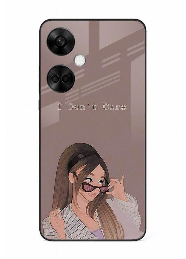 Shades Girl Pose stylish portrait OnePlus Nord CE3 glass back cover
