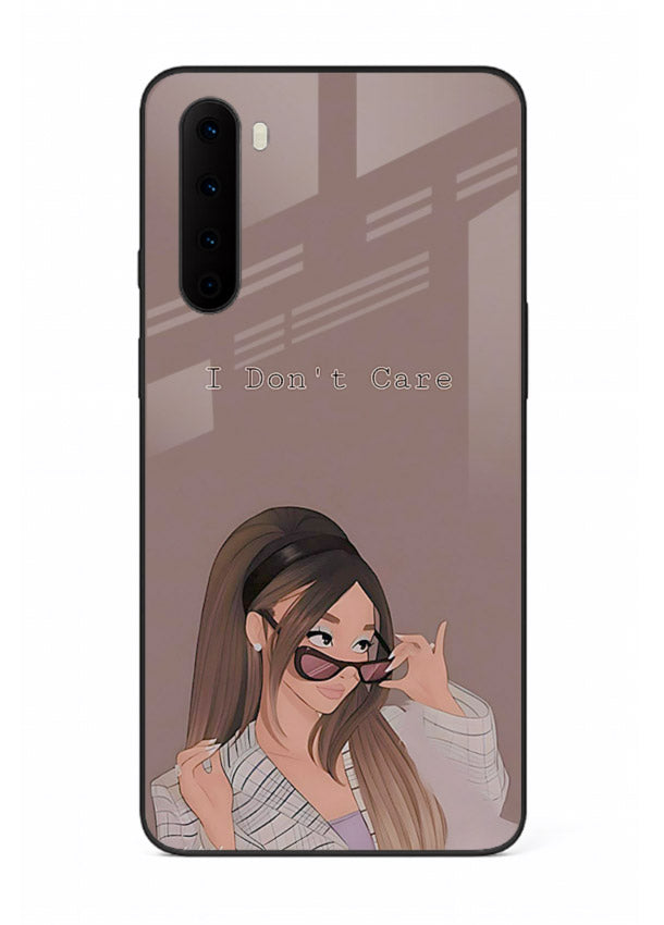 Shades Girl Pose stylish portrait OnePlus Nord glass back cover