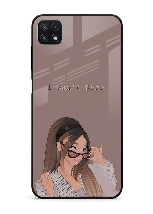 Shades Girl Pose stylish portrait Samsung F42 5G glass back cover