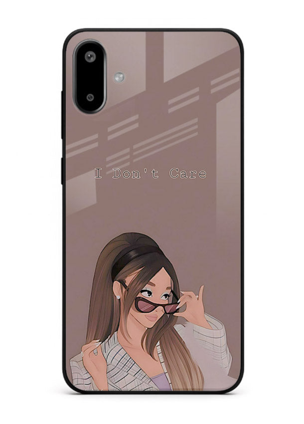 Shades Girl Pose stylish portrait Samsung F06 5G glass back cover