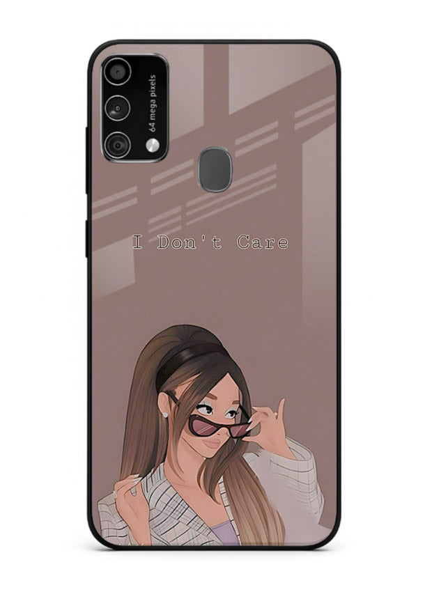 Shades Girl Pose stylish portrait Samsung F41 glass back cover