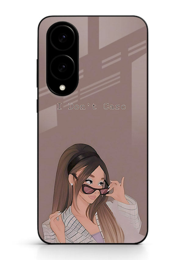 Shades Girl Pose stylish portrait Samsung S25 Edge glass back cover