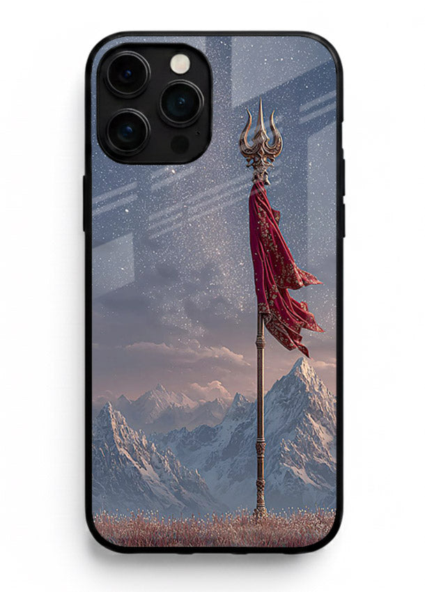 Shiva mountain trishul powerful theme iphone 11 pro max glass bold devotional case