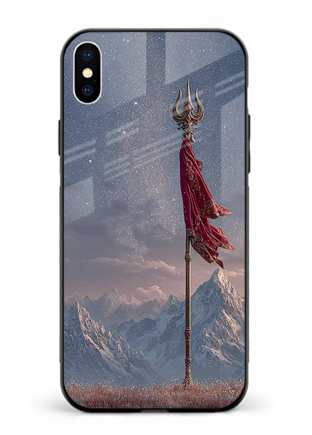 Shiva mountain trishul powerful theme iphone xs max glass bold devotional case