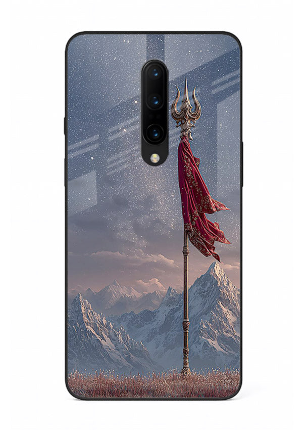 Shiva mountain trishul powerful theme OnePlus 8 glass bold devotional case