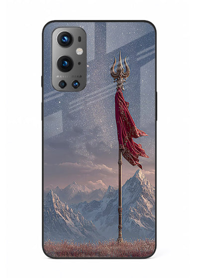Shiva mountain trishul powerful theme OnePlus 9 glass bold devotional case