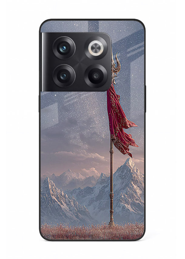 Shiva mountain trishul powerful theme OnePlus 10T glass bold devotional case