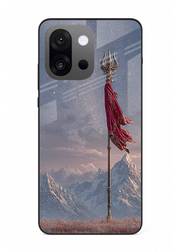 Shiva mountain trishul powerful theme OnePlus 13s glass bold devotional case