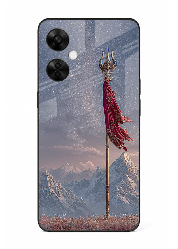 Shiva mountain trishul powerful theme OnePlus Nord CE3 Lite glass bold devotional case