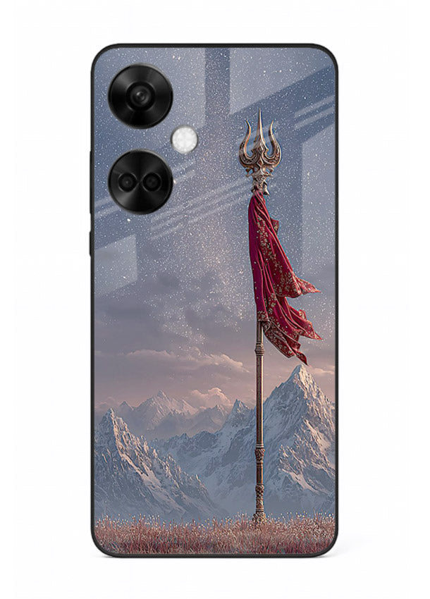 Shiva mountain trishul powerful theme OnePlus Nord CE3 glass bold devotional case