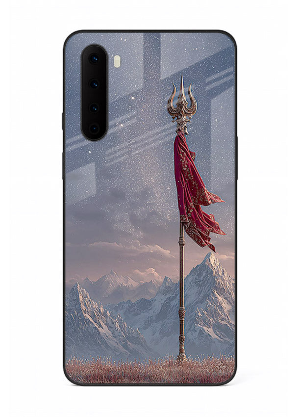 Shiva mountain trishul powerful theme OnePlus Nord glass bold devotional case