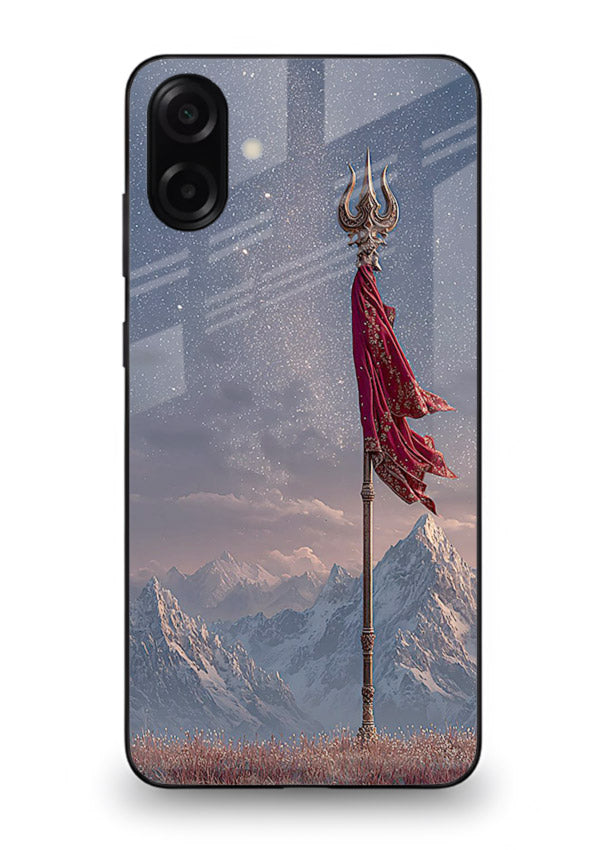 Shiva mountain trishul powerful theme Samsung M13 5G glass bold devotional case