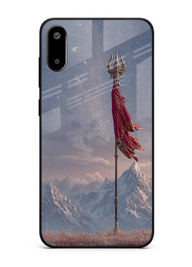 Shiva mountain trishul powerful theme Samsung F06 5G glass bold devotional case