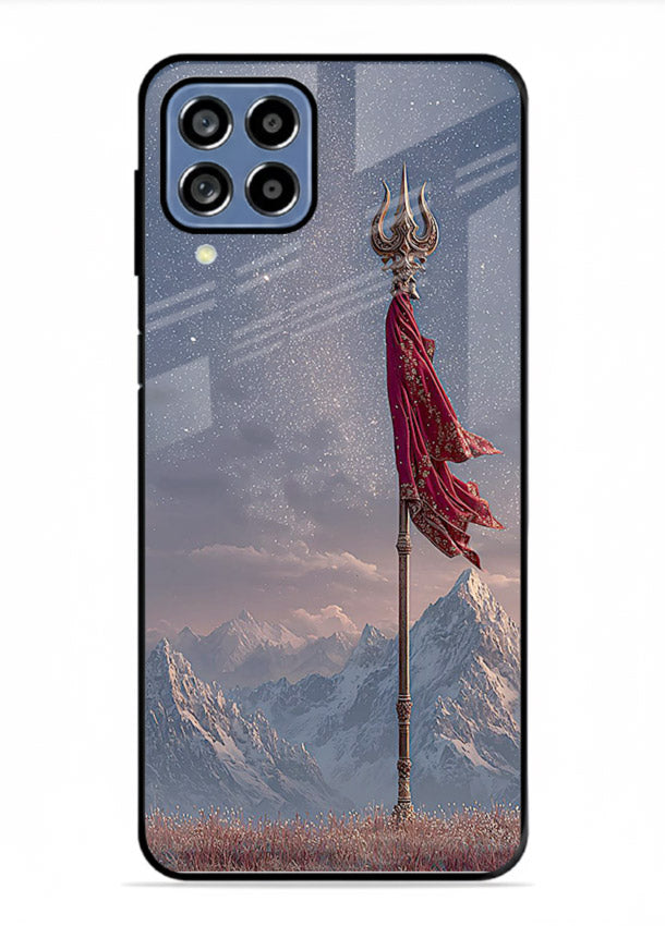 Shiva mountain trishul powerful theme Samsung F22 4G glass bold devotional case