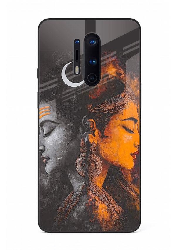 Shiva Parvati moon artwork OnePlus 8 Pro glass back cover
