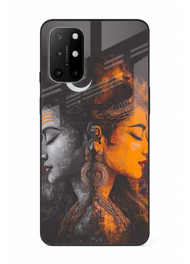 Shiva Parvati moon artwork OnePlus 8T glass back cover