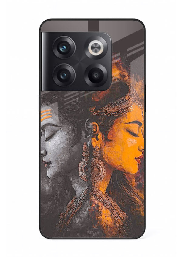 Shiva Parvati moon artwork OnePlus 10T glass back cover