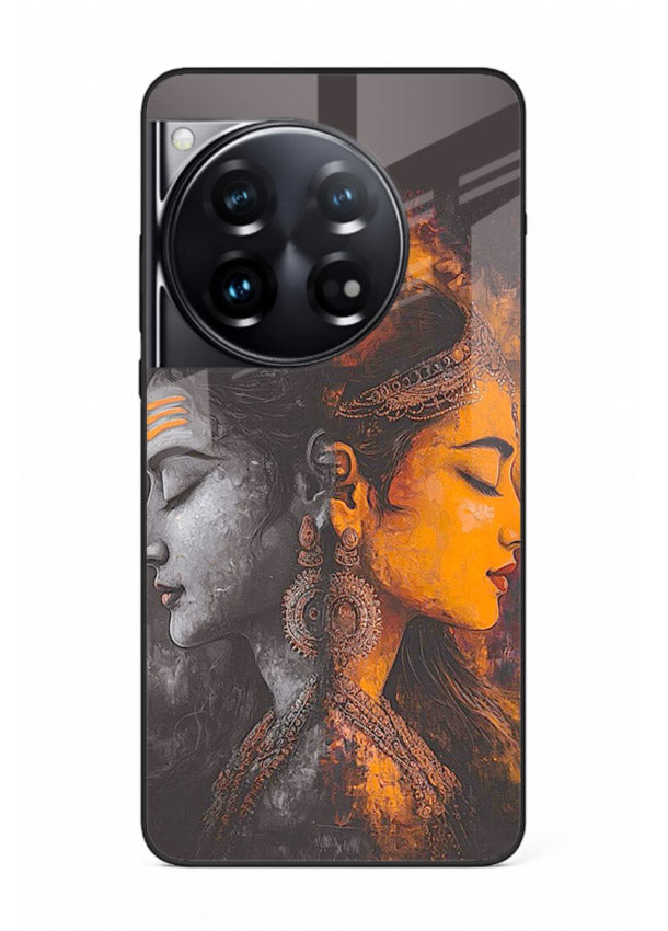 Shiva Parvati moon artwork OnePlus 12 glass back cover