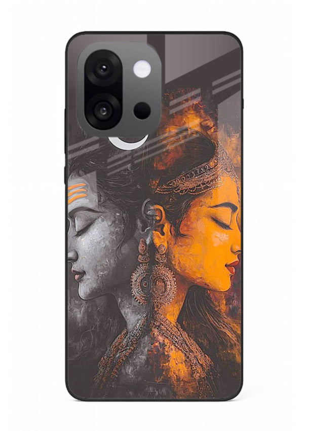 Shiva Parvati moon artwork OnePlus 13s glass back cover