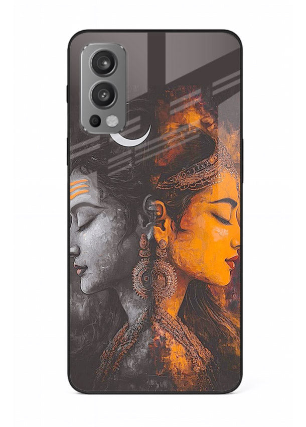 Shiva Parvati moon artwork OnePlus Nord 2 glass back cover