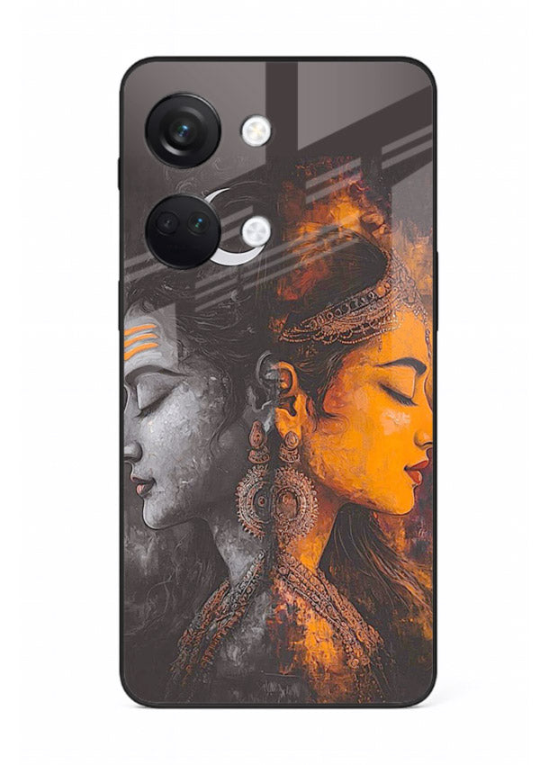 Shiva Parvati moon artwork OnePlus Nord 3 glass back cover