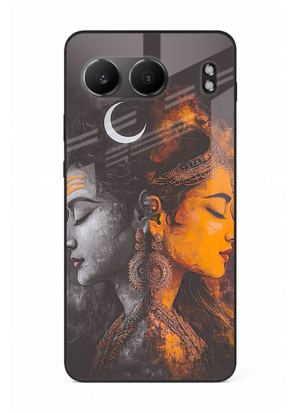 Shiva Parvati moon artwork OnePlus Nord 4 glass back cover