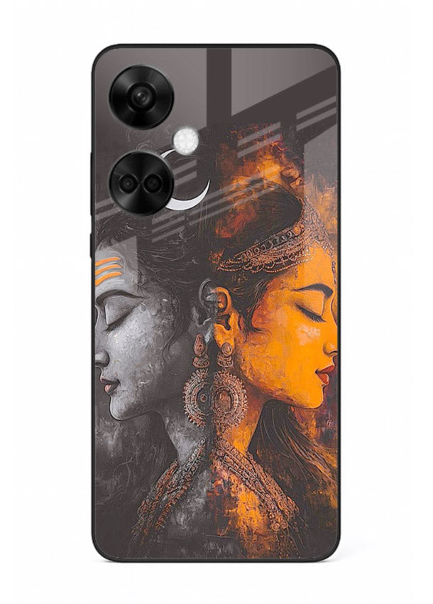 Shiva Parvati moon artwork OnePlus Nord CE3 glass back cover