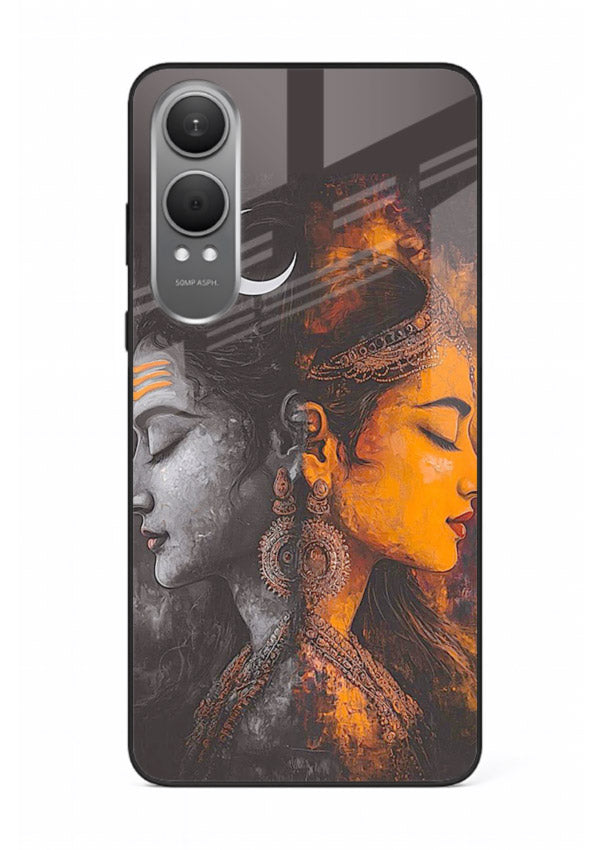 Shiva Parvati moon artwork OnePlus Nord CE4 Lite glass back cover