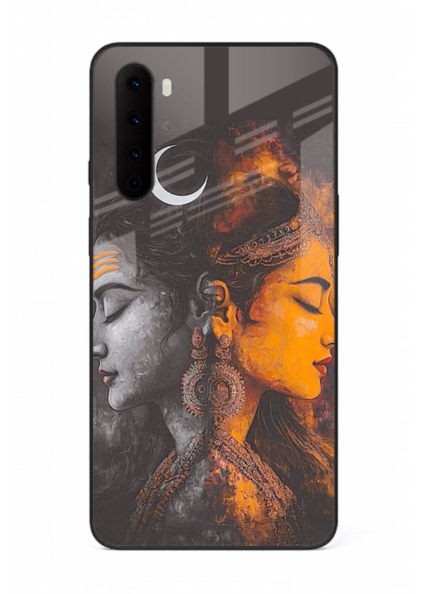 Shiva Parvati moon artwork OnePlus Nord glass back cover
