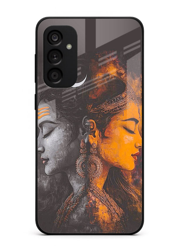 Shiva Parvati moon artwork Samsung F34 5G glass back cover