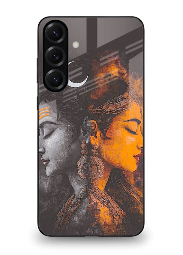 Shiva Parvati moon artwork Samsung M54 5G glass back cover