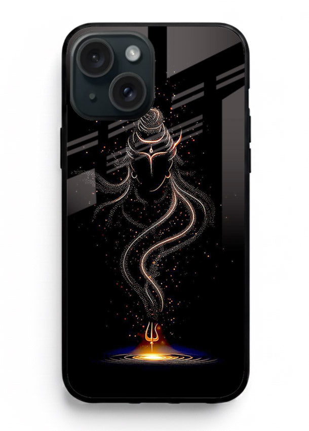 Shiva smoke form mystic art iphone 13 glass spiritual dark theme case