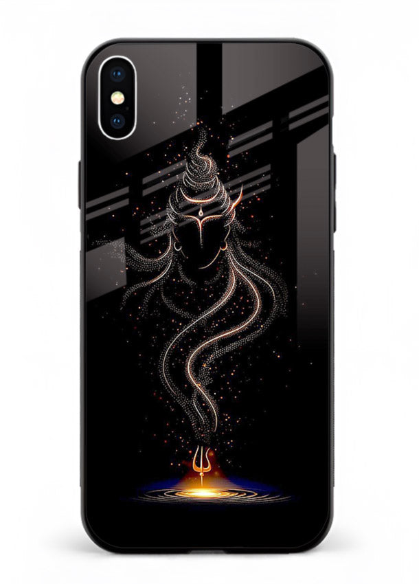 Shiva smoke form mystic art iphone xs max glass spiritual dark theme case