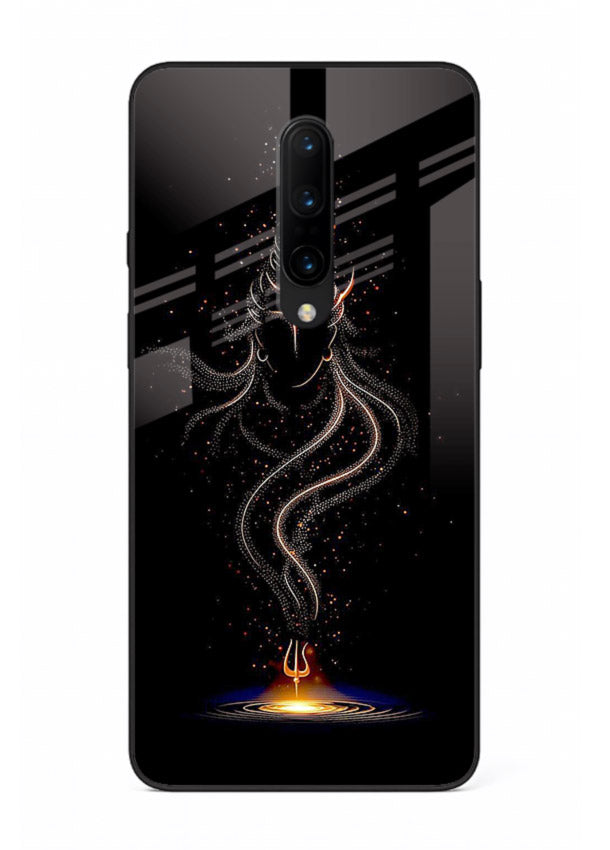 Shiva smoke form mystic art OnePlus 7T Pro glass spiritual dark theme case