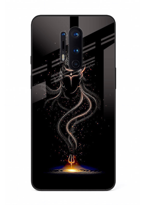 Shiva smoke form mystic art OnePlus 8 Pro glass spiritual dark theme case