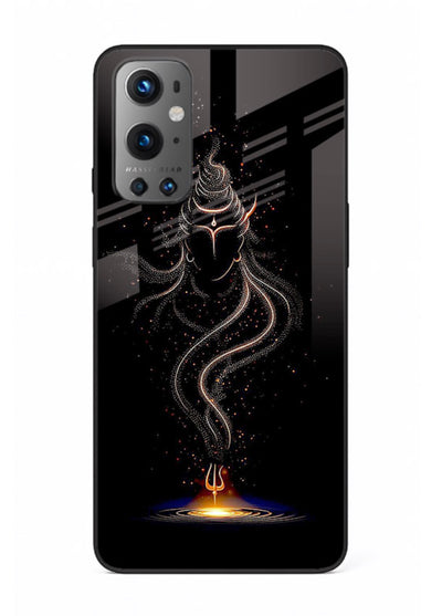 Shiva smoke form mystic art OnePlus 9 glass spiritual dark theme case