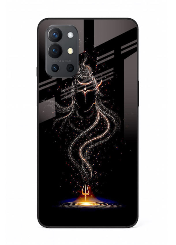 Shiva smoke form mystic art OnePlus 9R glass spiritual dark theme case