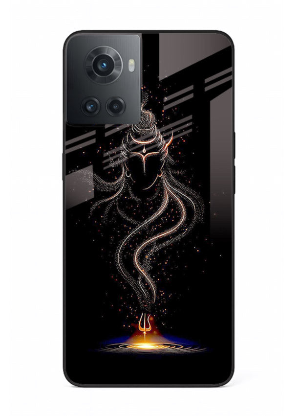 Shiva smoke form mystic art OnePlus 10R glass spiritual dark theme case