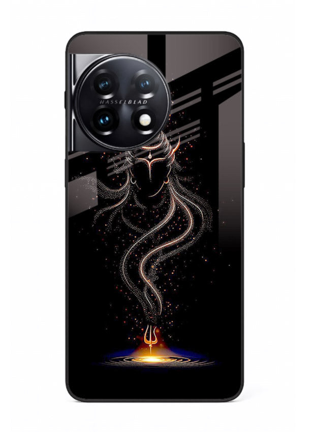 Shiva smoke form mystic art OnePlus 11R glass spiritual dark theme case