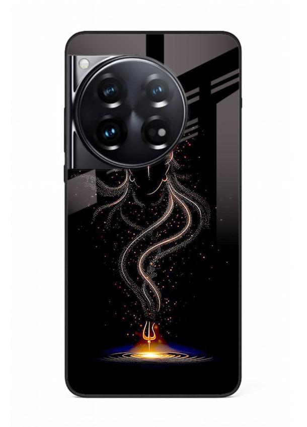 Shiva smoke form mystic art OnePlus 12 glass spiritual dark theme case