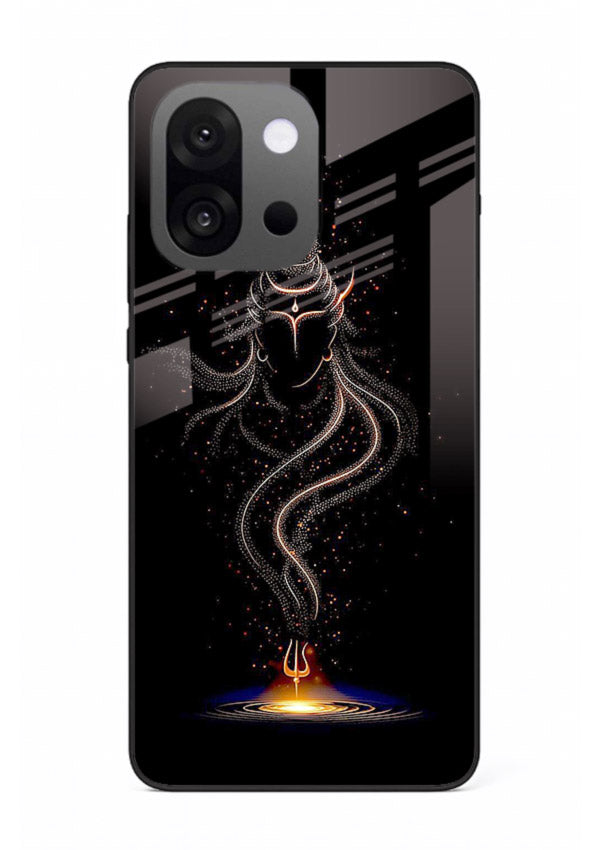 Shiva smoke form mystic art OnePlus 13s glass spiritual dark theme case