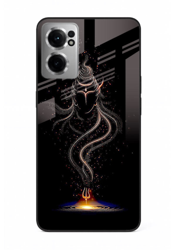 Shiva smoke form mystic art OnePlus Nord CE2 5G glass spiritual dark theme case