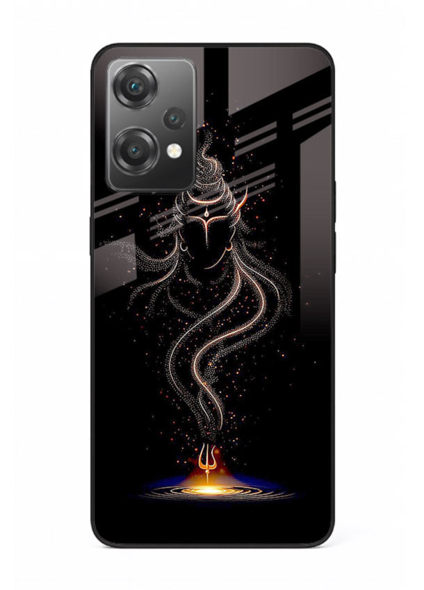 Shiva smoke form mystic art OnePlus Nord CE2 Lite 5G glass spiritual dark theme case